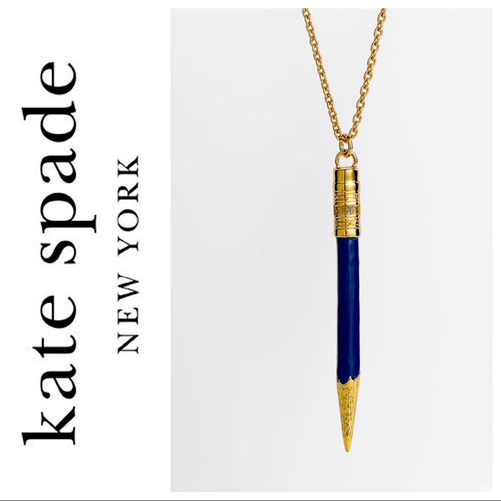 Kate Spade “Doodles” Pencil Pendant Necklace a16